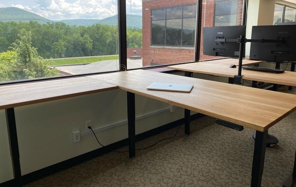 Best 60x30 Adjustable Desk Tops Live Edge Wood Brick Mill Furniture