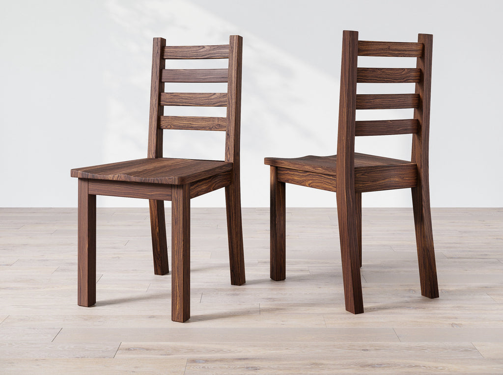 walnut wooden dining room chair