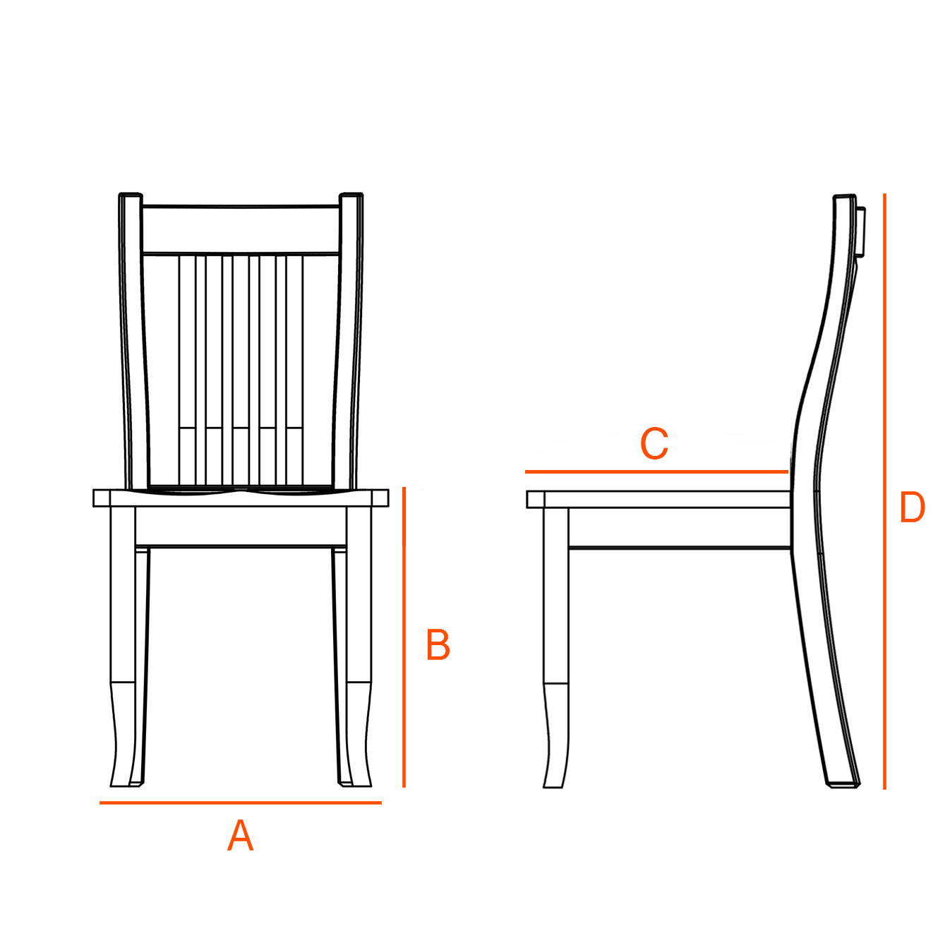Dimensions for Ensworth Chair