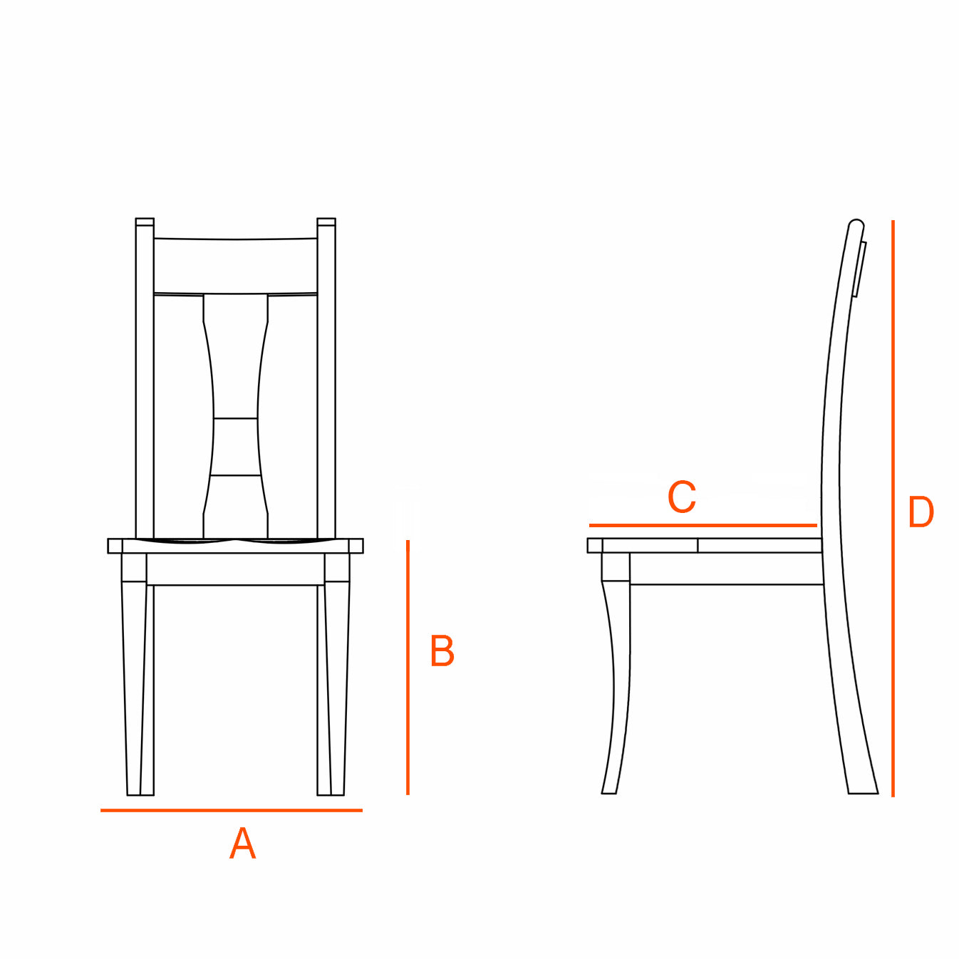 Dimensions for the florence chair