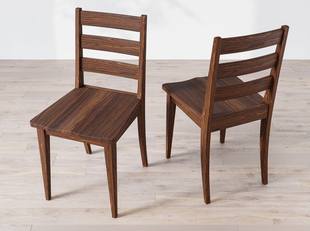 walnut wooden dining room chair