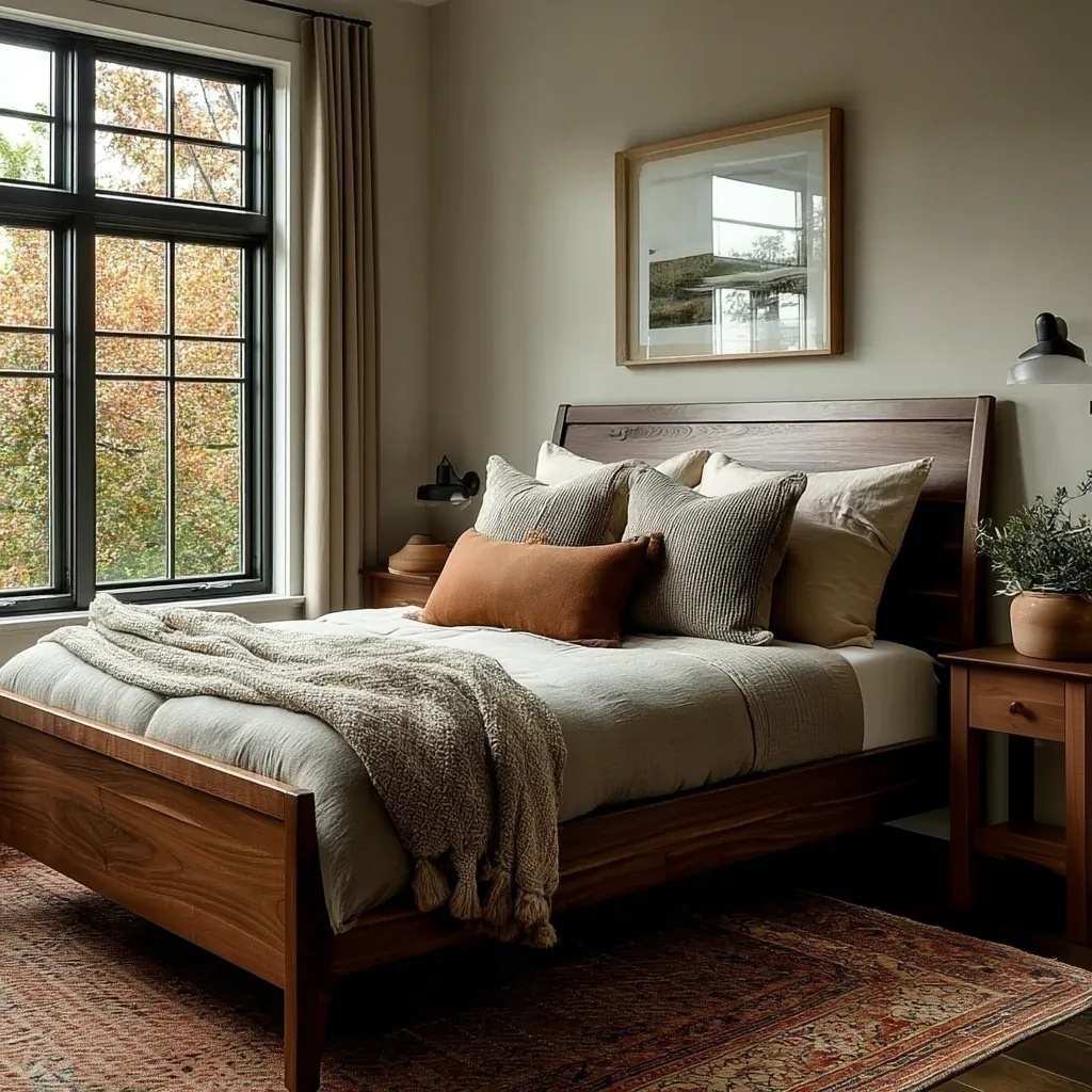 The Reading Walnut Bed Frame