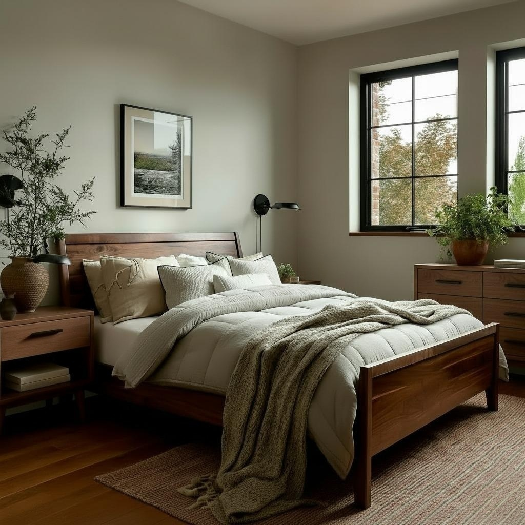 The Reading Walnut Bed Frame