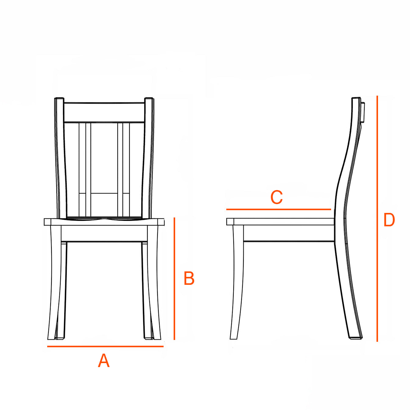 Dimensions for the Shapleigh Chair