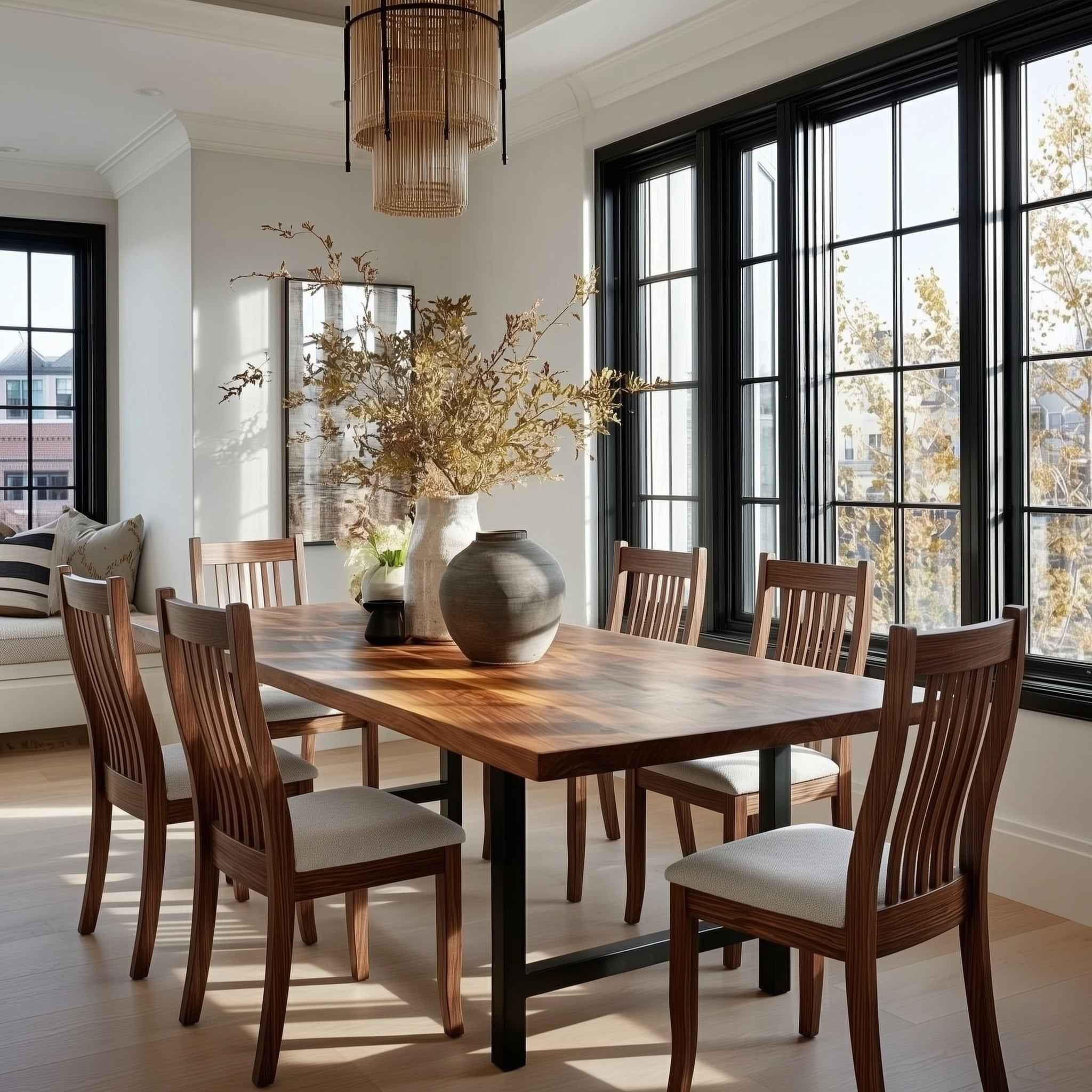 The Hepburn Walnut Dining Table | Brick Mill Furniture