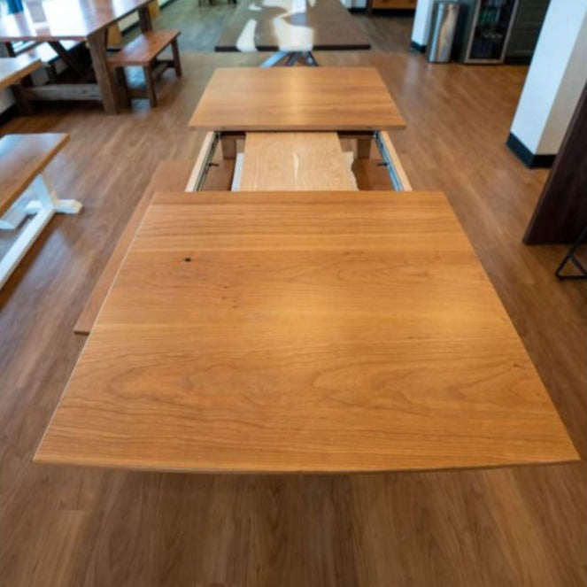 Cherry Center Extension Table With Wooden Legs