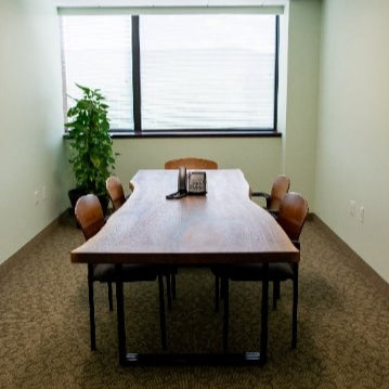 Walnut Conference Table, Live Edge Conference Table - Brick Mill Furniture