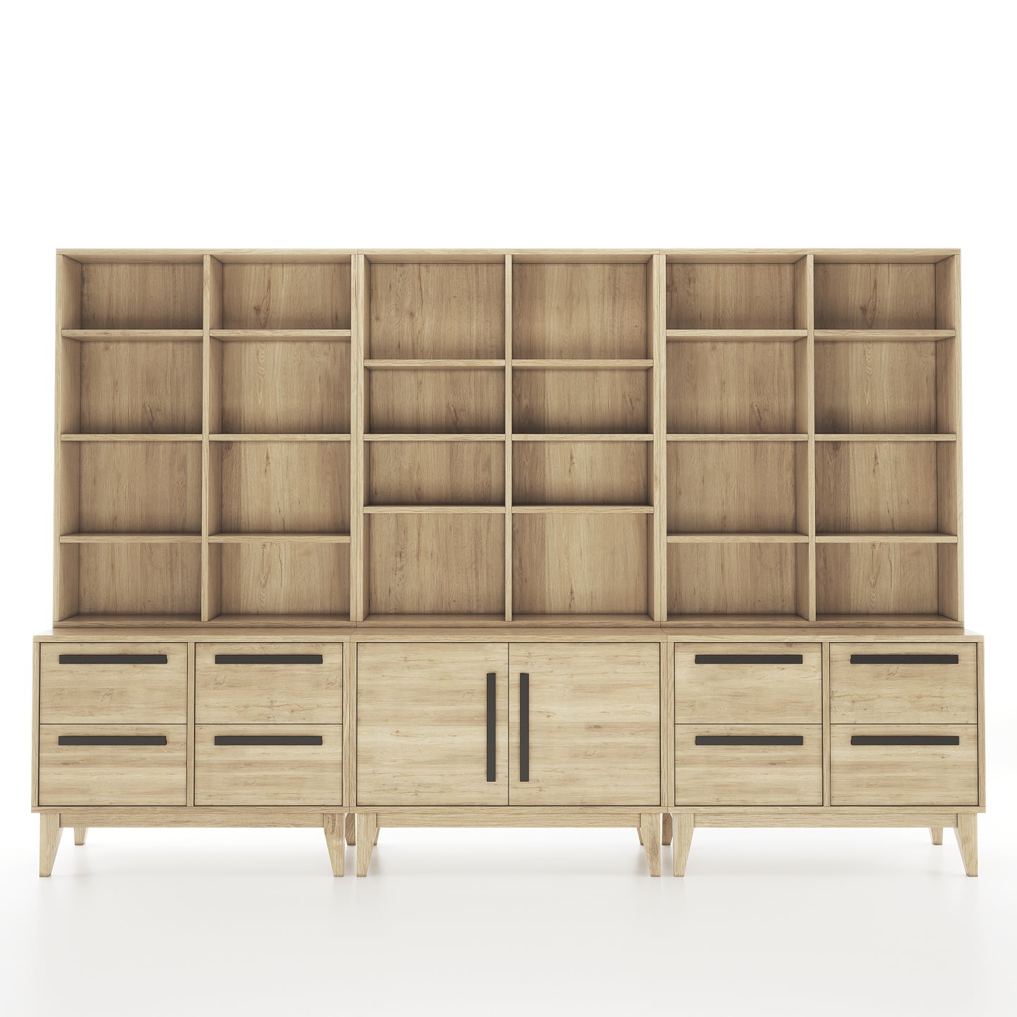 Oak Sectional Bookcase on a white background