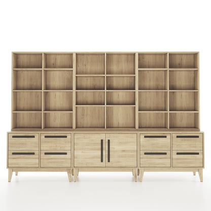 Oak Sectional Bookcase on a white background