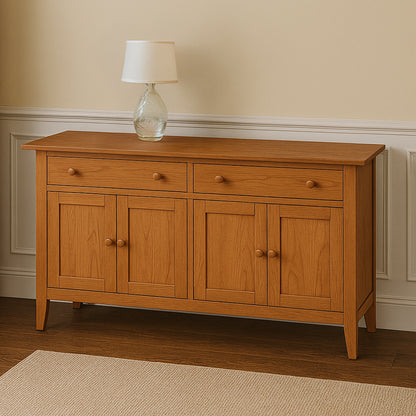 Cherry Mifflin Buffet Table in a well lit dining room