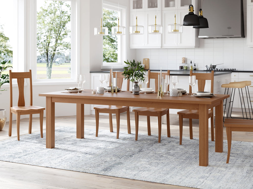 Oak Dining Table, Modern Kitchen Table, Breakfast Table 