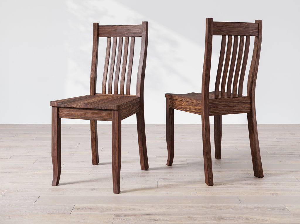 Walnut wooden dining room chair