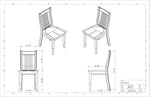 wooden dining room chair dimensions
