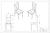 wooden dining room chair dimensions