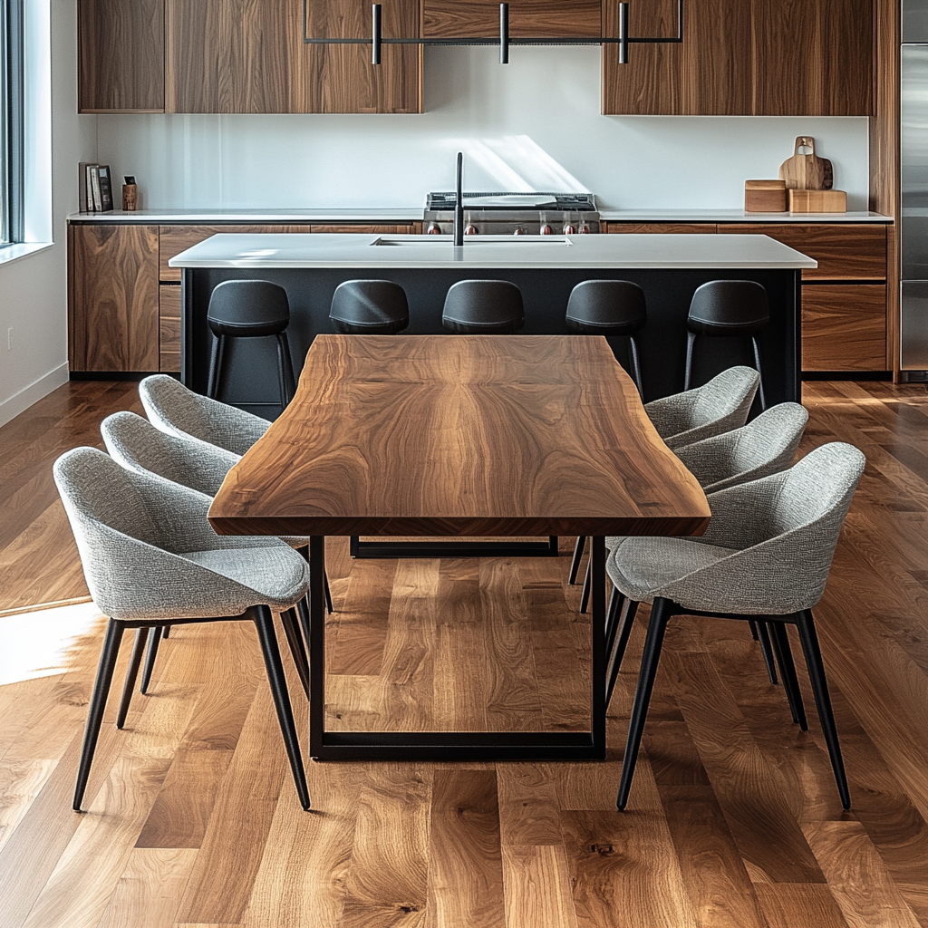 Live edge kitchen table and chairs hotsell