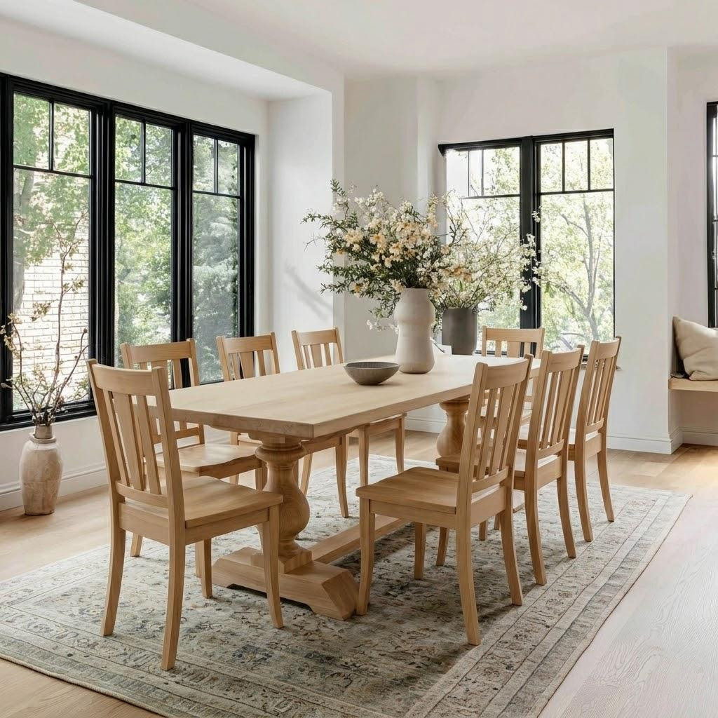 マルニ木工 LIGHTWOOD DINING TABLE 1600 Oak The Benedict Solid Wood Dining Table | Brick Mill Furniture |