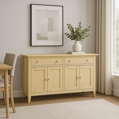 Maple Mifflin Buffet Table in a well lit dining room
