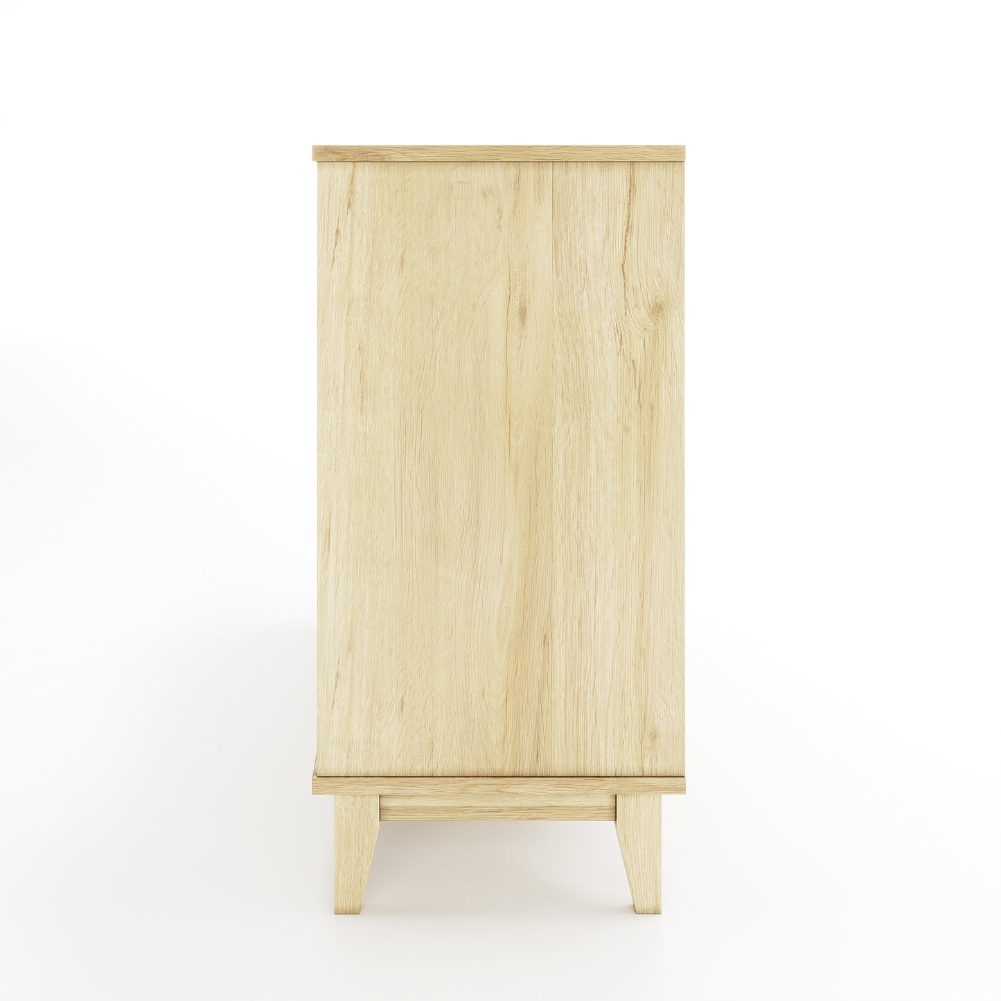Wooden cabinet on a white background