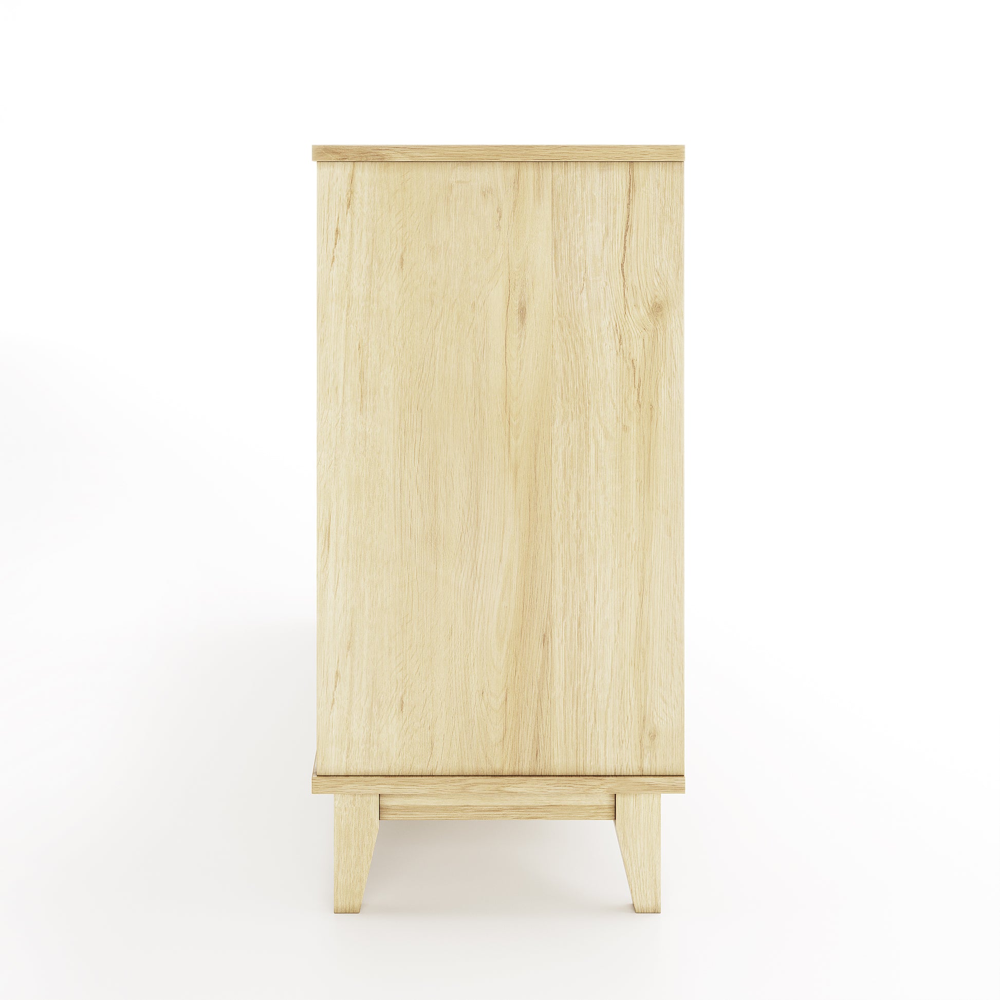 Wooden cabinet on a white background