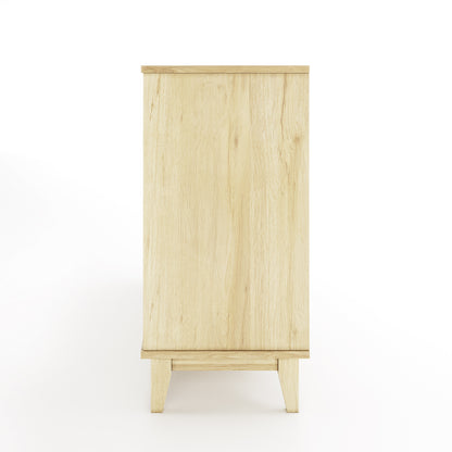 Wooden cabinet on a white background