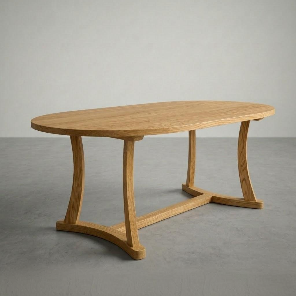 The Bartlett Oval Solid Wood Dining Table | Brick Mill Furniture |