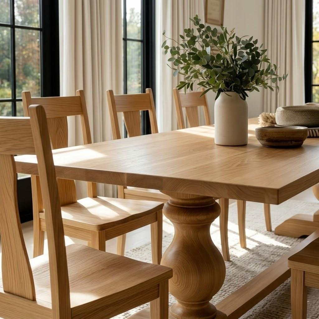 The Benedict Solid Wood Dining Table | Brick Mill Furniture |