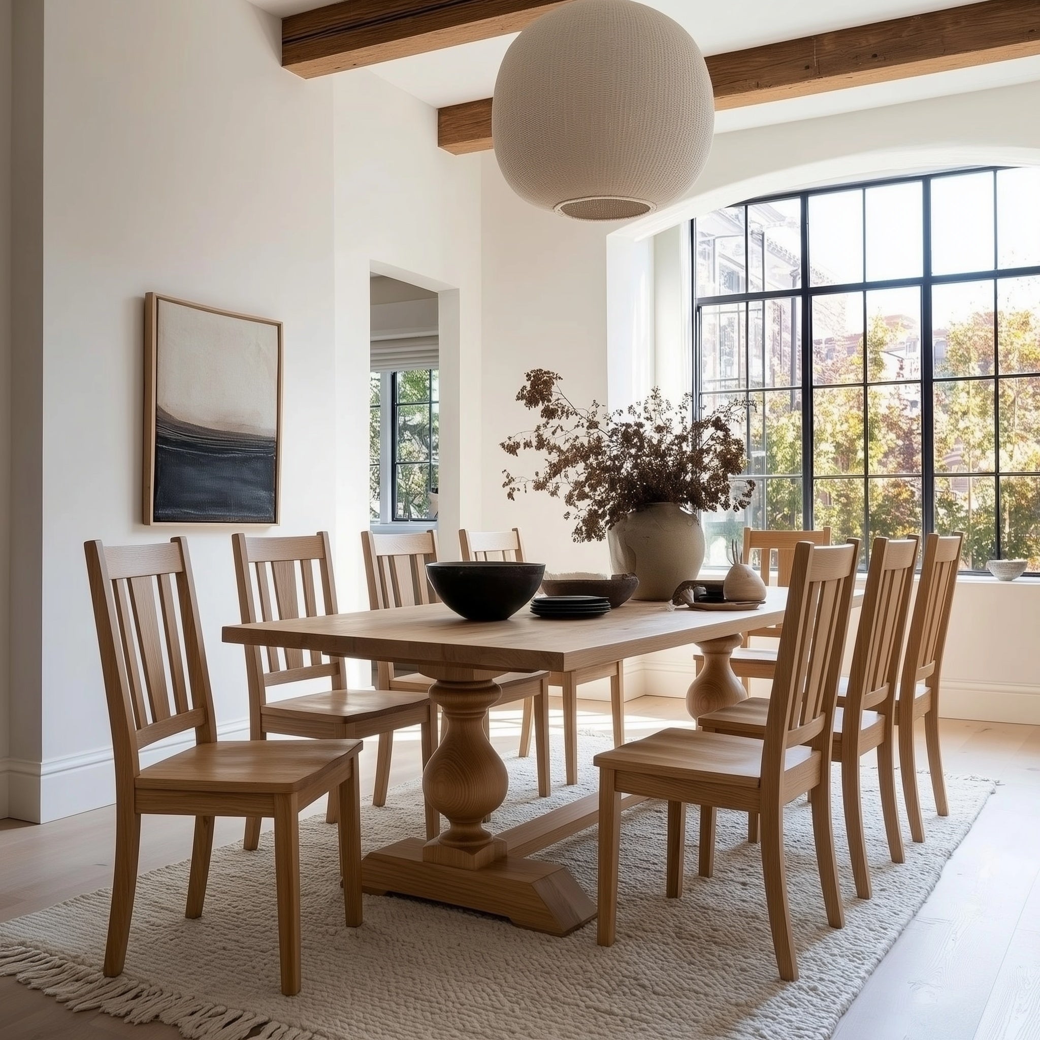 The Benedict Solid Wood Dining Table | Brick Mill Furniture |