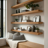 White Oak Floating Shelf
