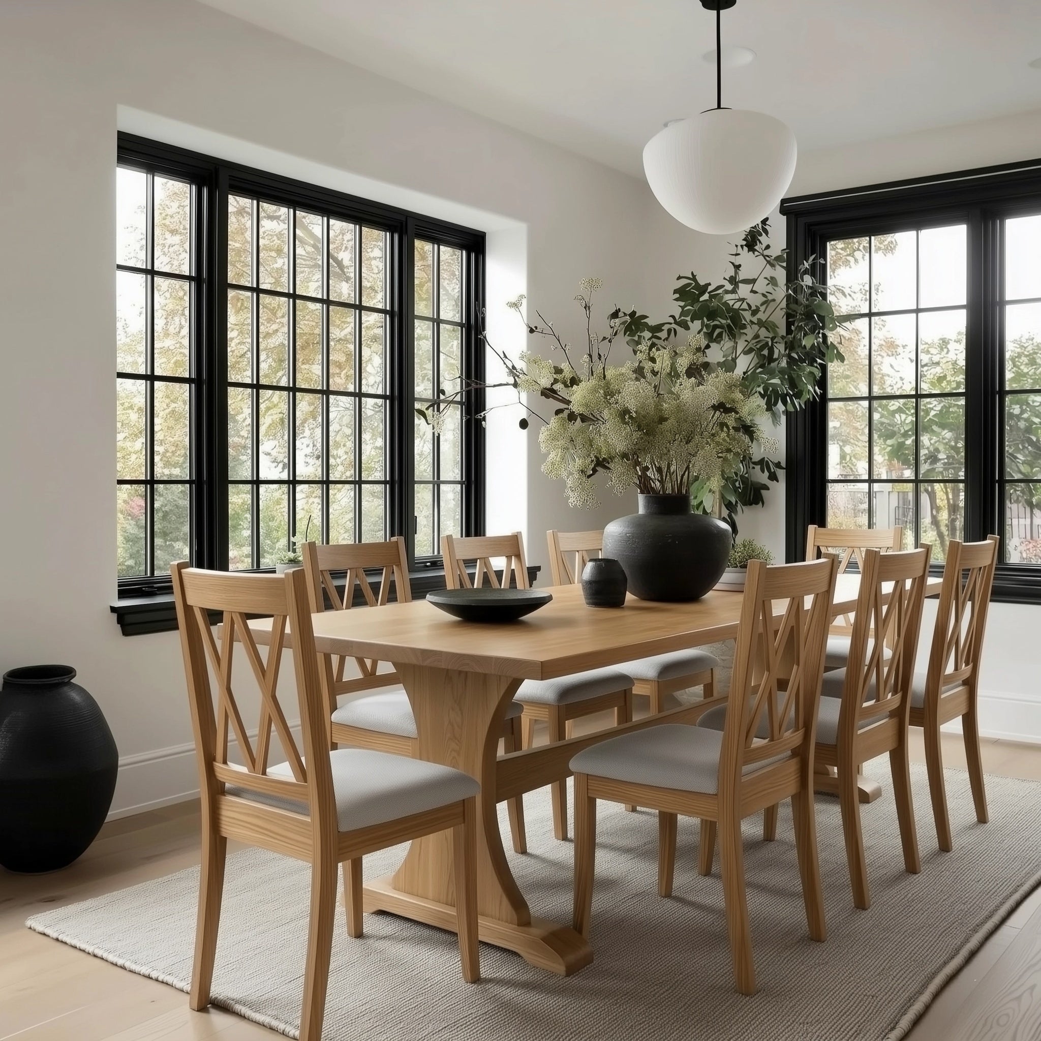 The Rowland Solid Wood Dining Table | Brick Mill Furniture |