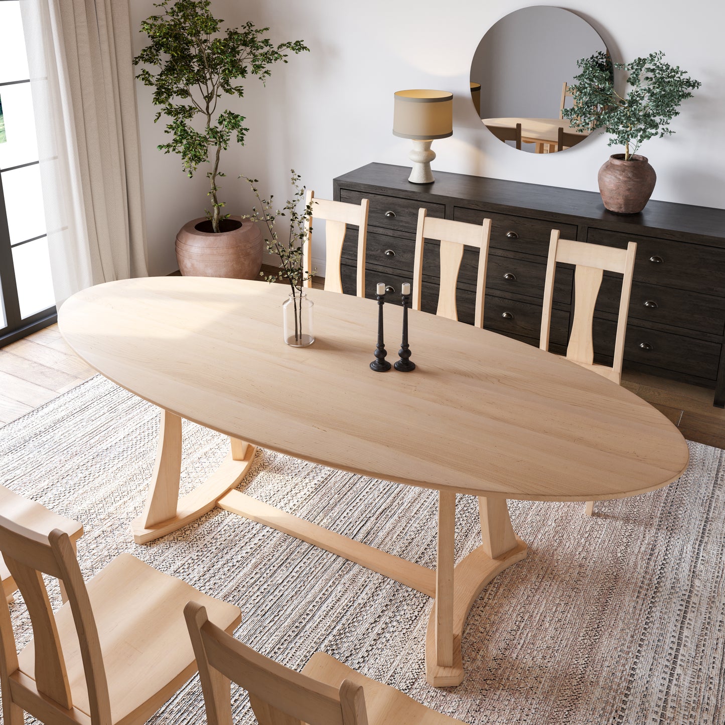 The Quinn Oval Dining Table