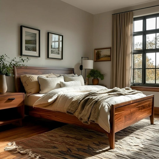 The Reading Walnut Bed Frame