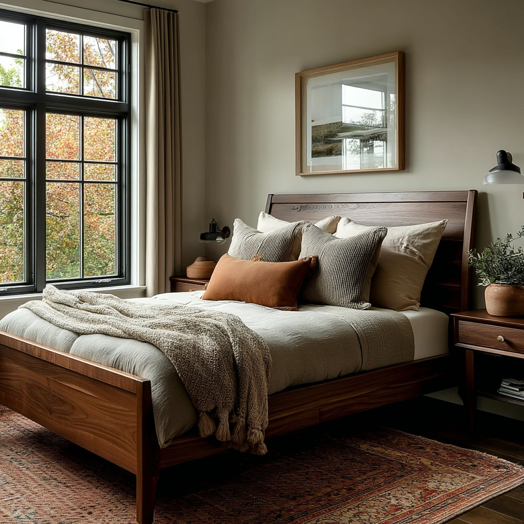 The Reading Walnut Bed Frame