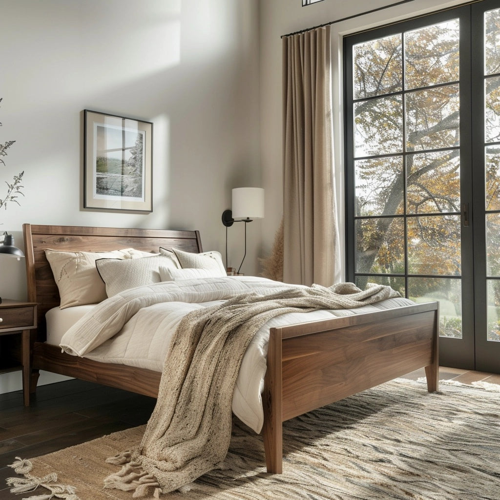 The Reading Walnut Bed Frame