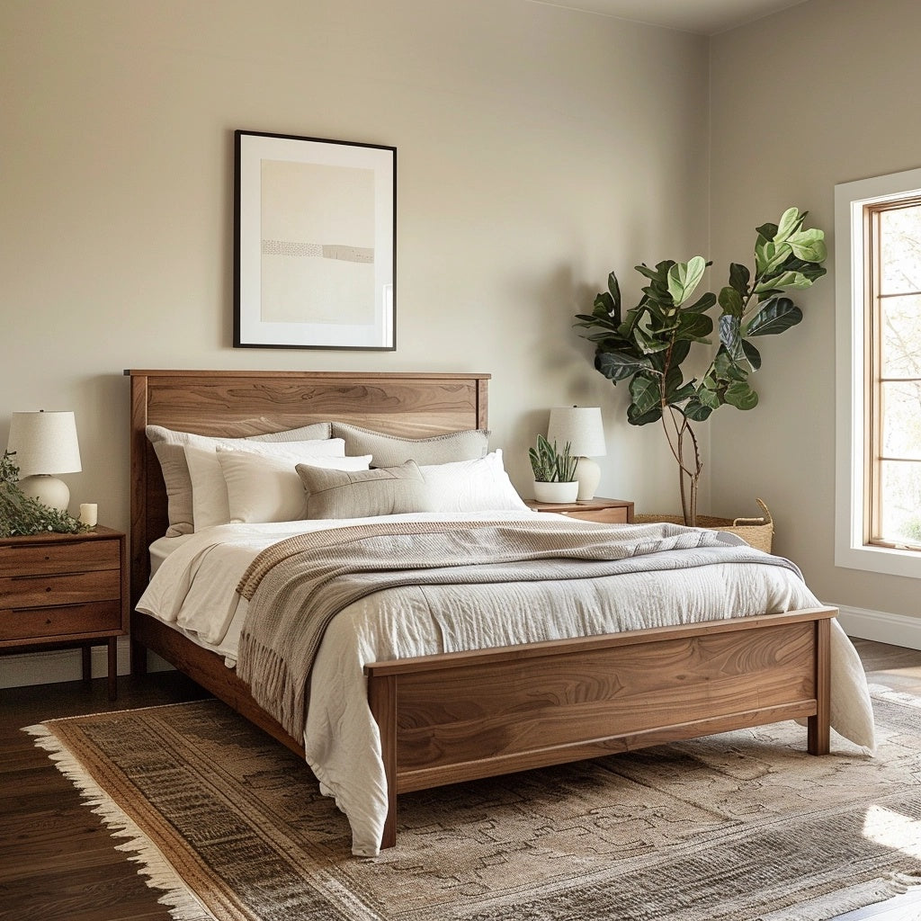 The Watson Walnut Bed Frame – Brick Mill Furniture