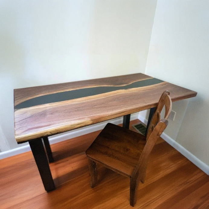 Walnut Epoxy Desk