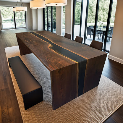 Waterfall Epoxy Dining Table