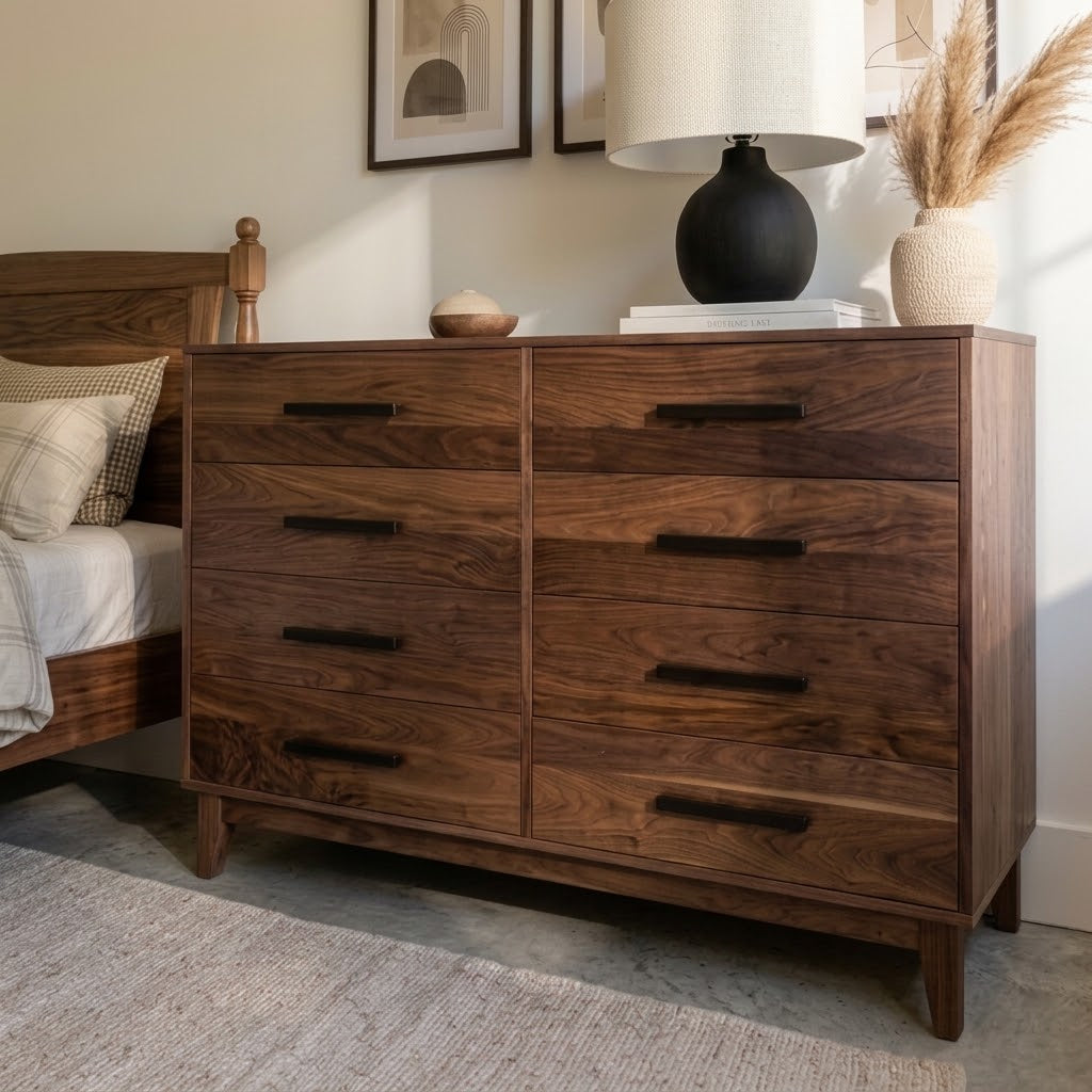 dresser for bedroom dark brown Solid Walnut - The Astoria Collection Spacious drawers offer plenty