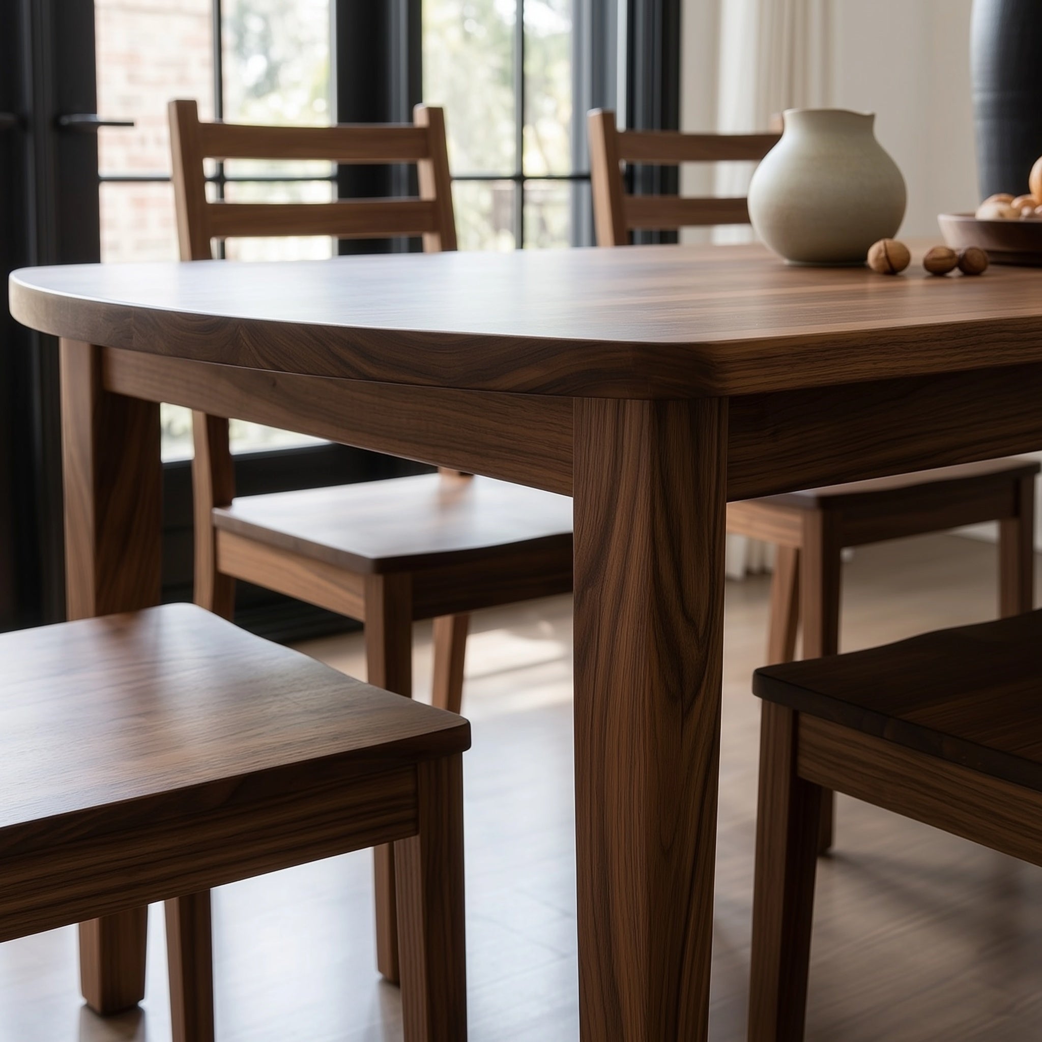 The Phillips Solid Walnut Dining Table | Brick Mill Furniture