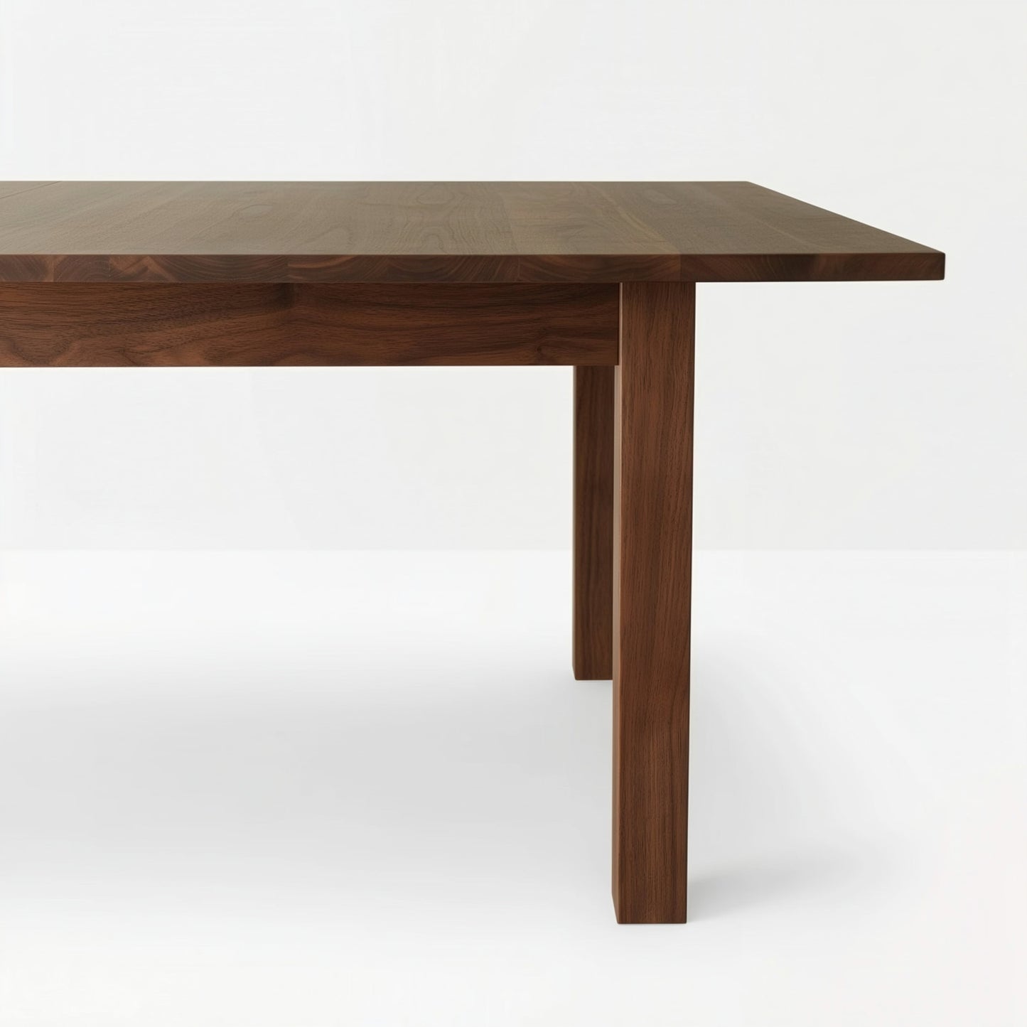 Wooden table on a white background