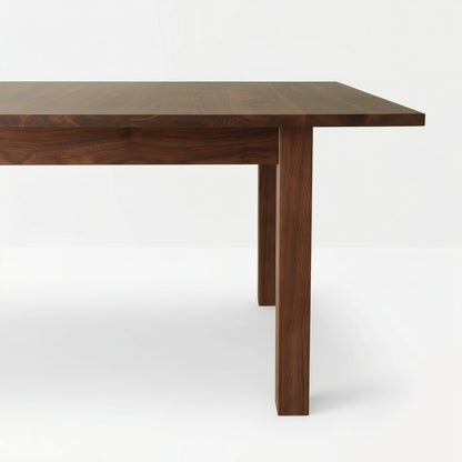 Wooden table on a white background