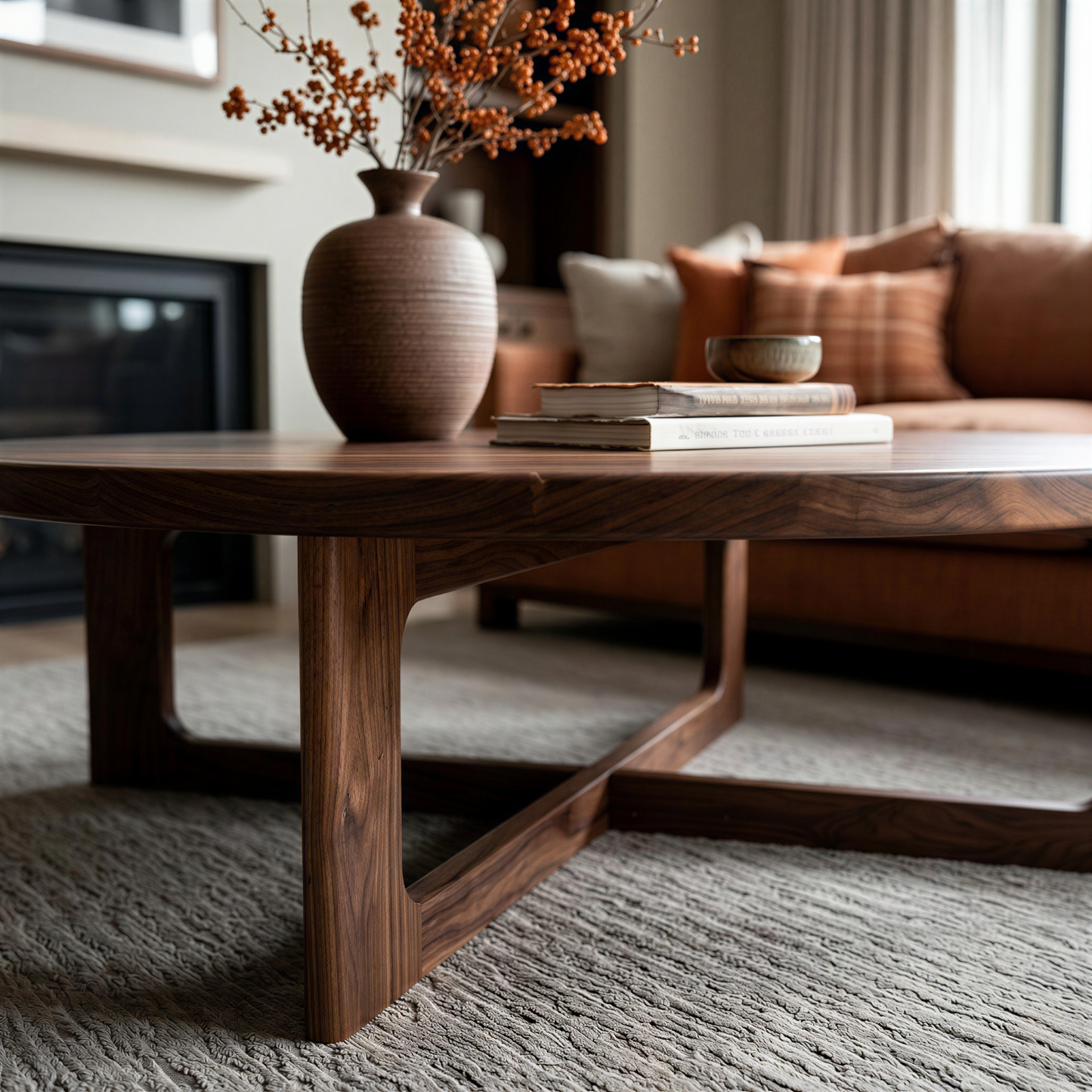 The Rowan Walnut Coffee Table