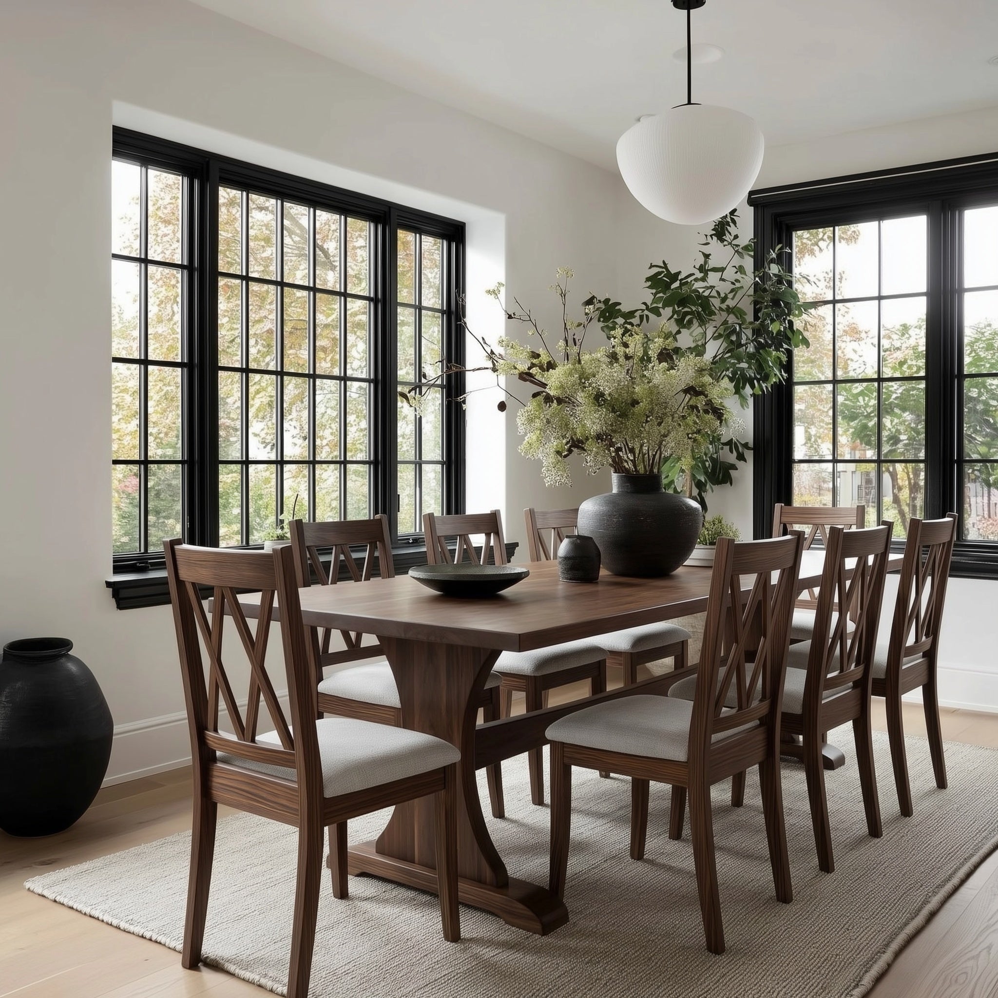 The Rowland Solid Wood Dining Table | Brick Mill Furniture |