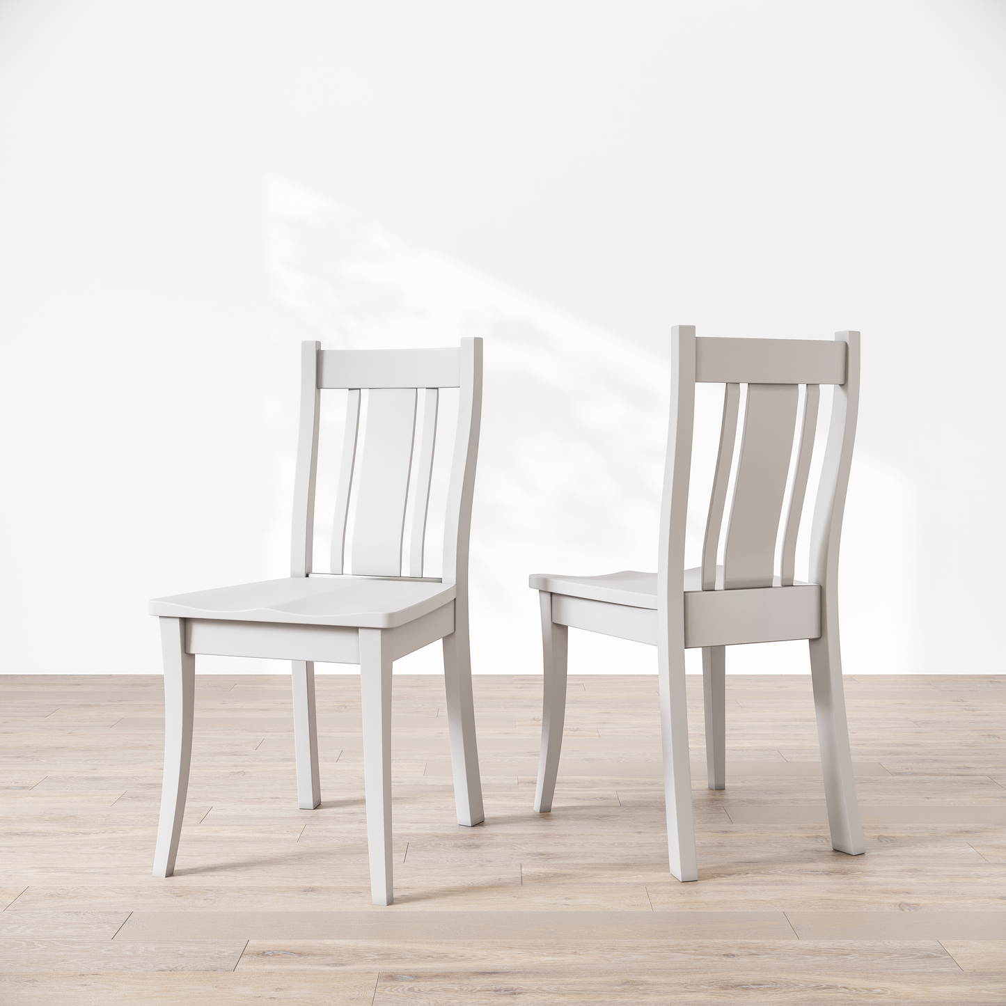 White chair on white background