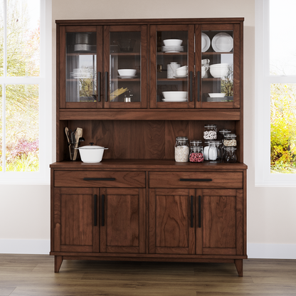 Wooden Classic Country Buffet and Hutch