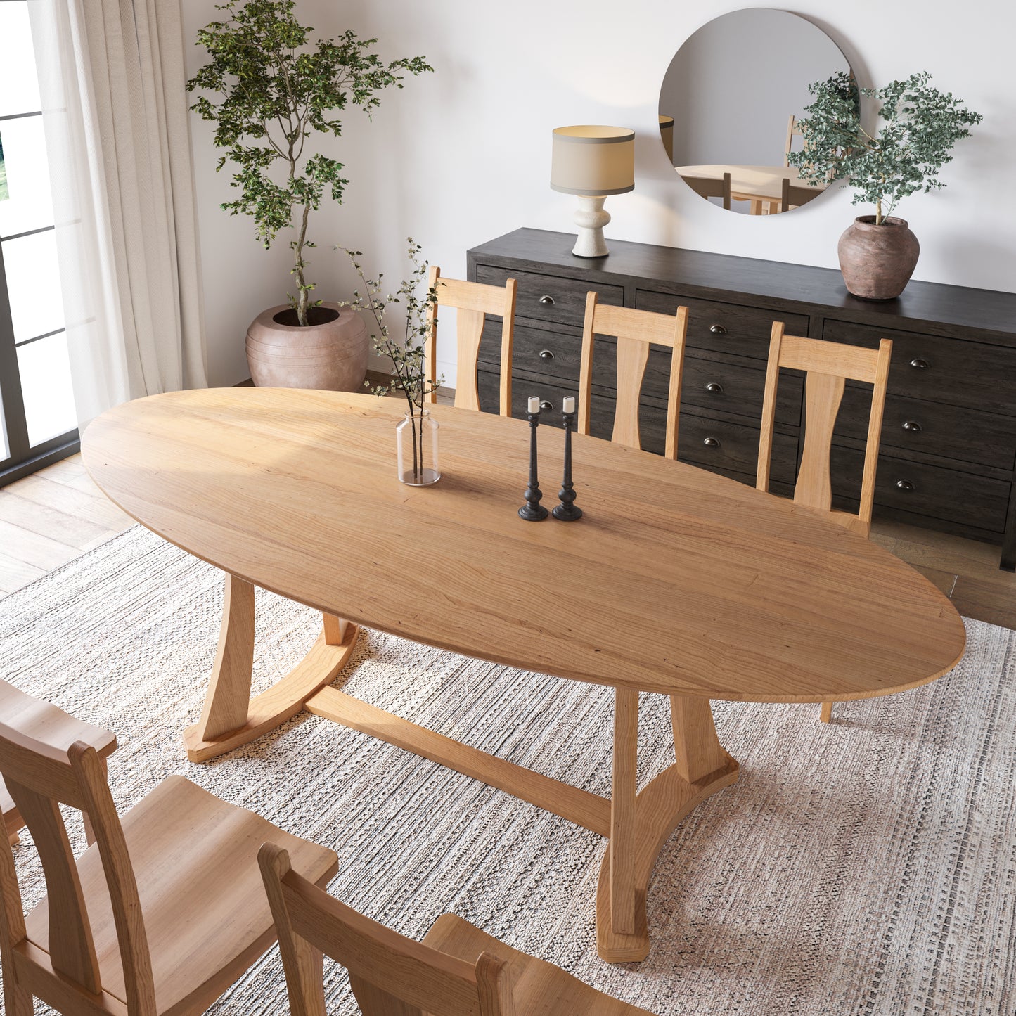 The Quinn Oval Dining Table