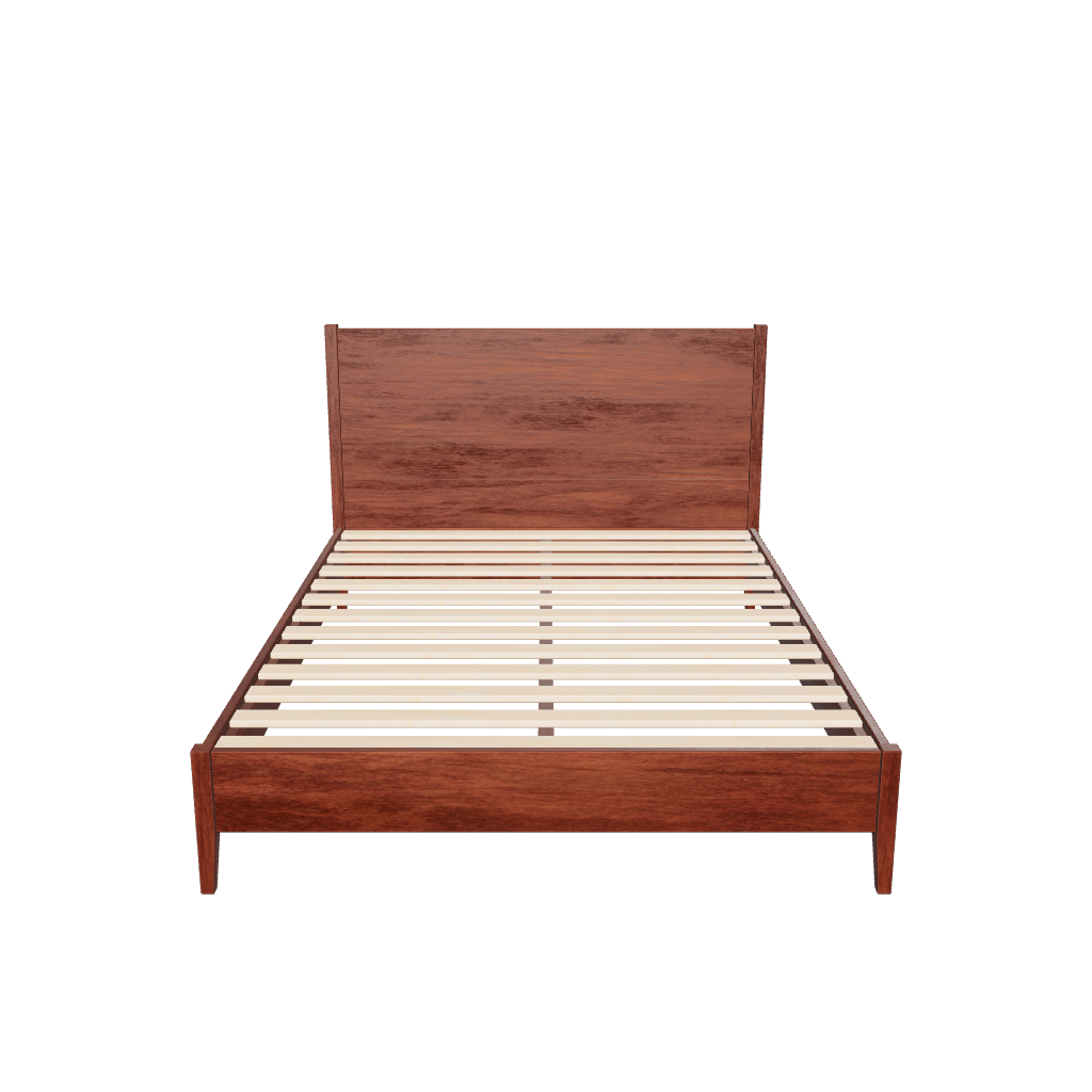 3d model of a walnut bed