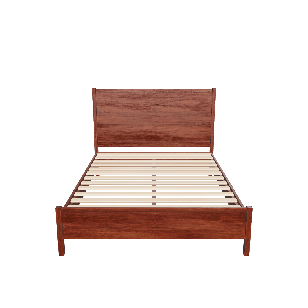 3d model of a walnut bed