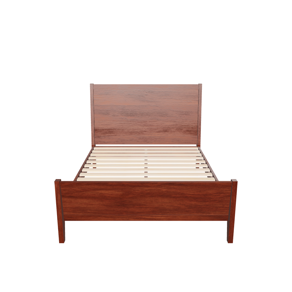 3d model of a walnut bed