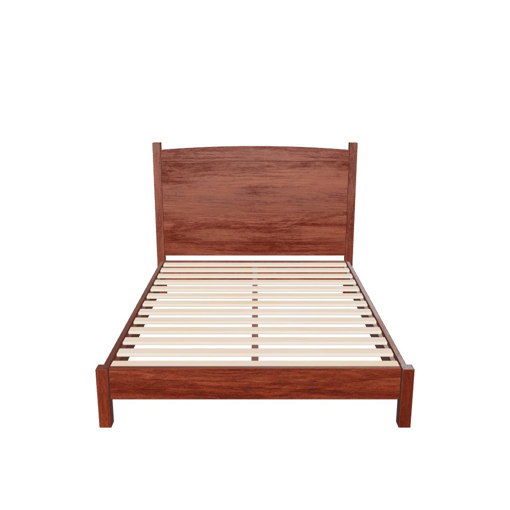 3d model of a walnut bed