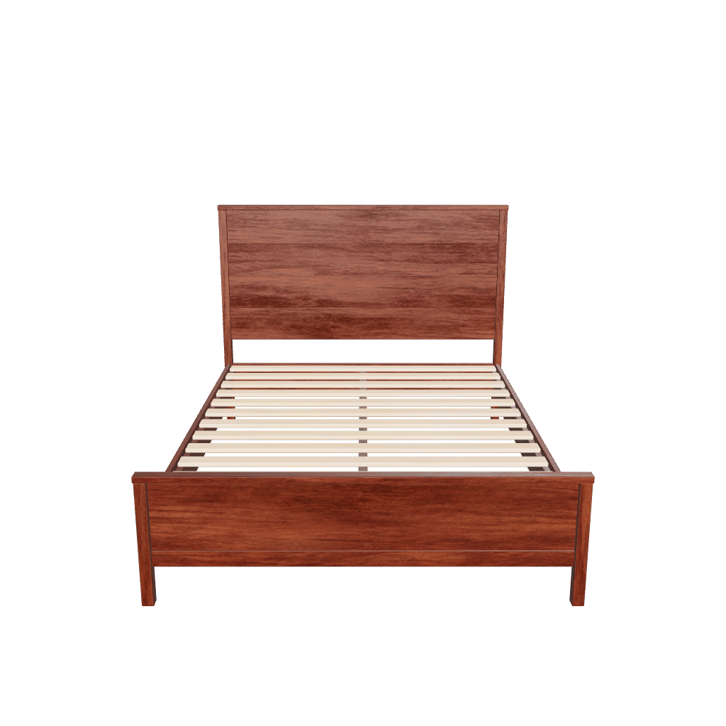 3d model of a walnut bed